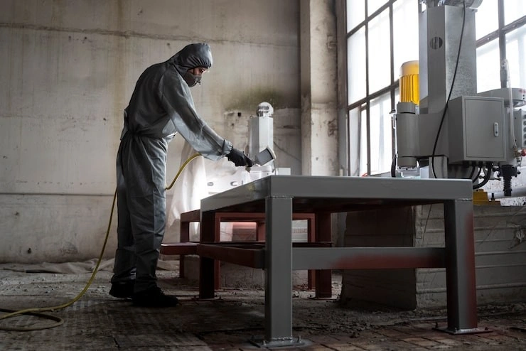 Melakukan powder coating